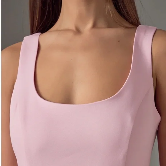 Pink Sleeveless Mini Dress Cutout Bow NWT - Picture 3 of 5